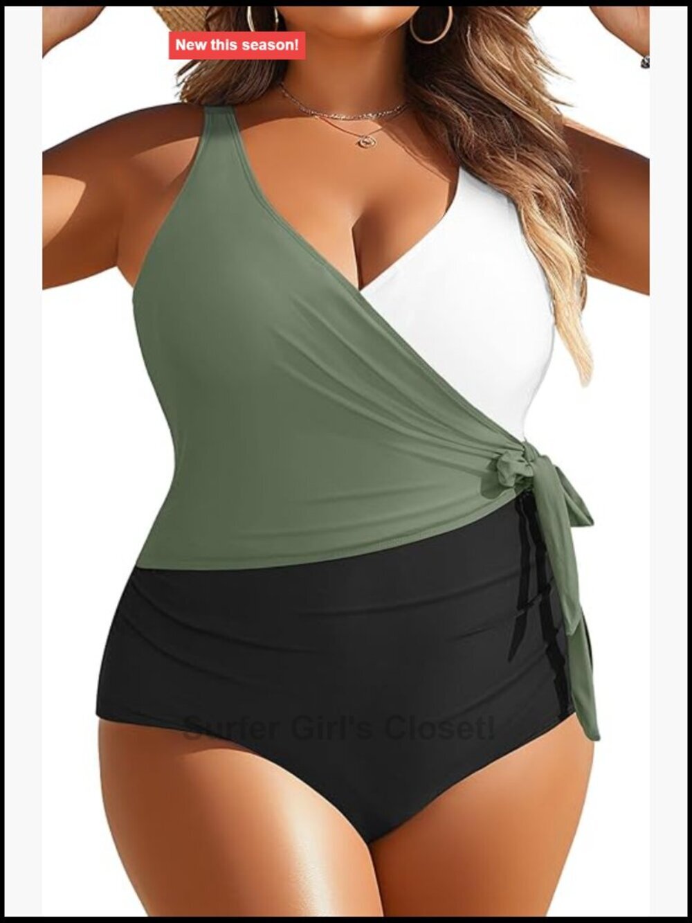 Plus Size One Piece Swimsuit Tummy Control Full Coverage